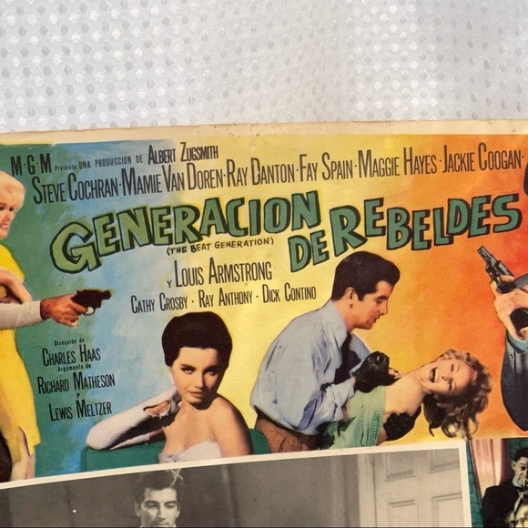 1959 The Beat Generation FLAWS Card Movie Poster Spanish version - Picture 13 of 16